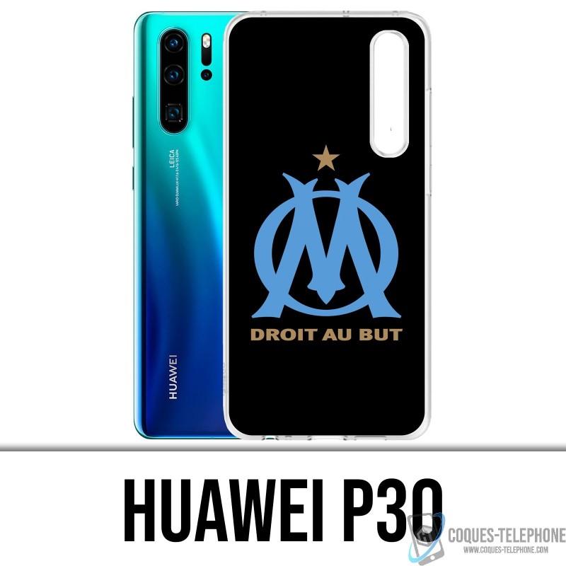 Case Huawei P30 - Om Marseille Logo Schwarz