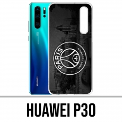 Coque Huawei P30 - Logo Psg Fond Black