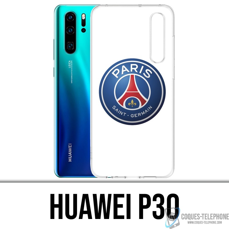 Custodia Huawei P30 - Logo Psg Sfondo bianco
