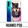 Coque Huawei P30 - Loup Triangle