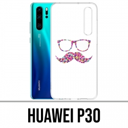 Huawei P30 Custodia - Occhiali da baffi