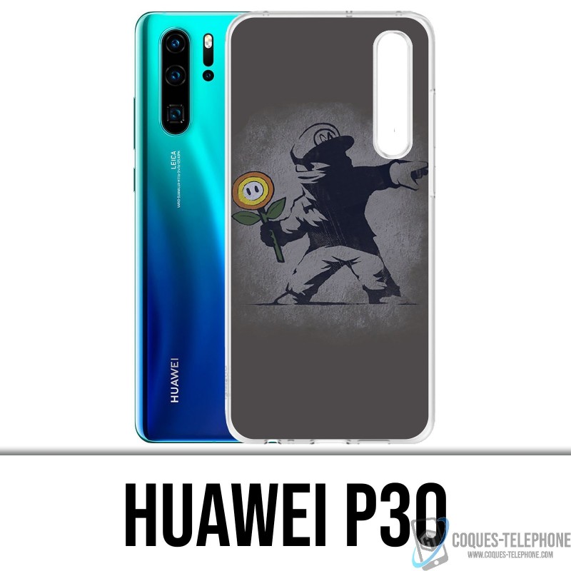 Huawei P30 Custodia - Mario Tag