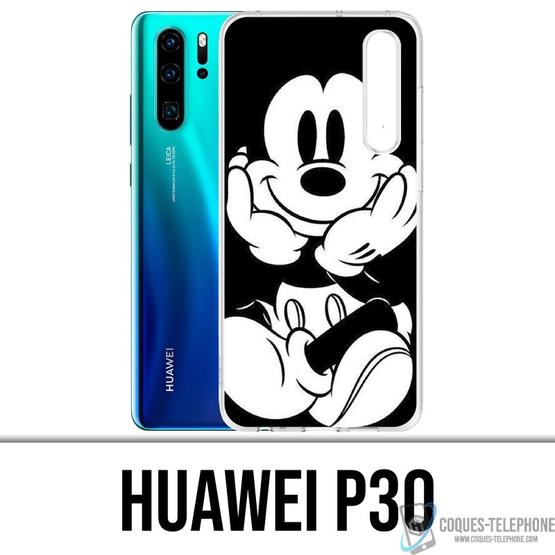 Coque Huawei P30 - Mickey Noir Et Blanc