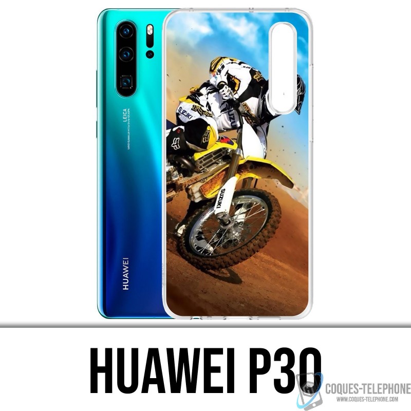Huawei P30 Custodia - Motocross Sable