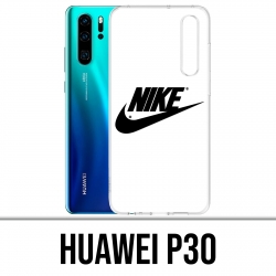 Funda Huawei P30 - Logotipo Nike Blanco