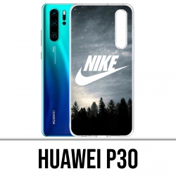 Huawei P30 Custodia - Nike Logo Wood