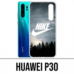 Huawei P30 Custodia - Nike Logo Wood