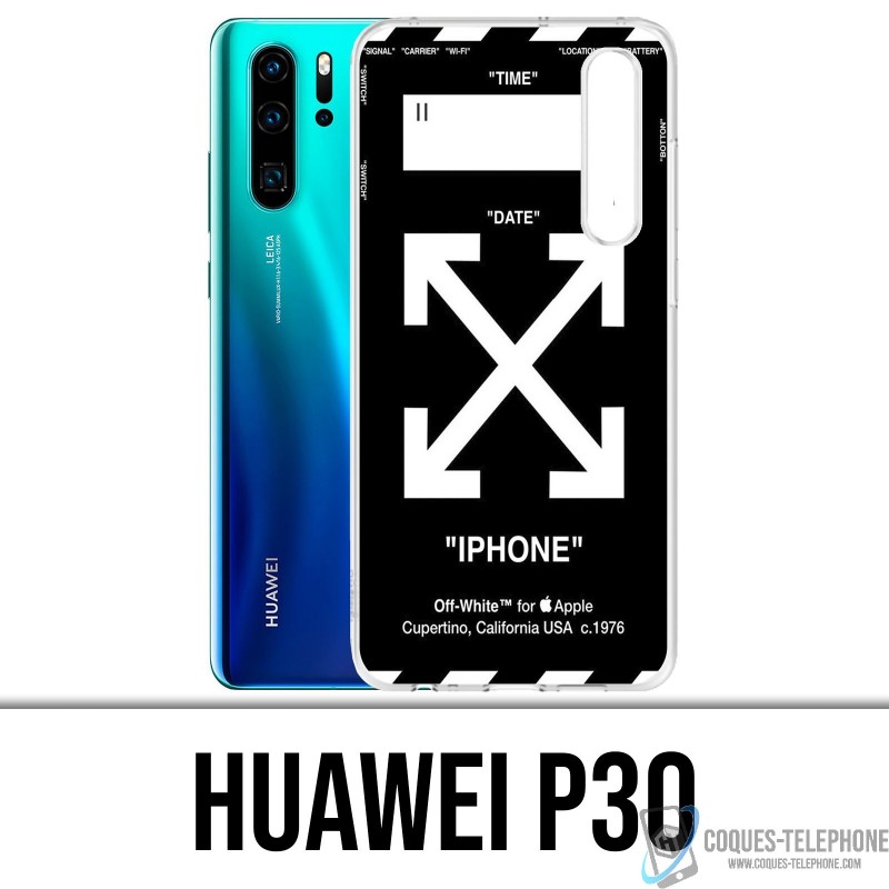 Funda Huawei P30 - Blanco y negro