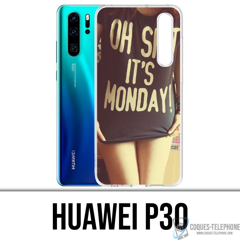 Huawei P30 Case - Oh Scheiße Montagsmädchen