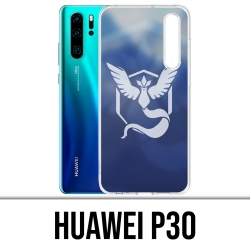 Huawei P30 Custodia - Pokémon Go Team Blue Grunge