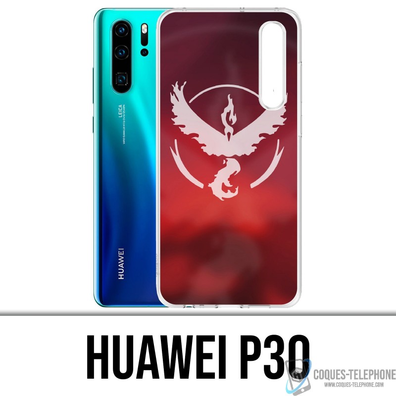 Huawei P30 Case - Pokémon Go Team Red Grunge