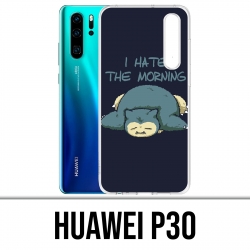 Coque Huawei P30 - Pokémon Ronflex Hate Morning