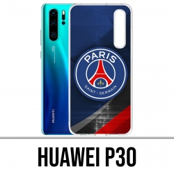 Huawei P30 Custodia - Logo Psg Metal Chrome