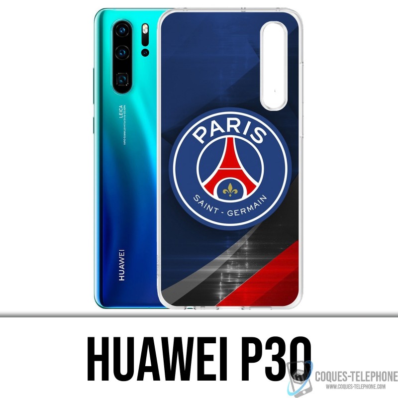 Huawei P30 Case - Psg Metall-Chrom-Logo