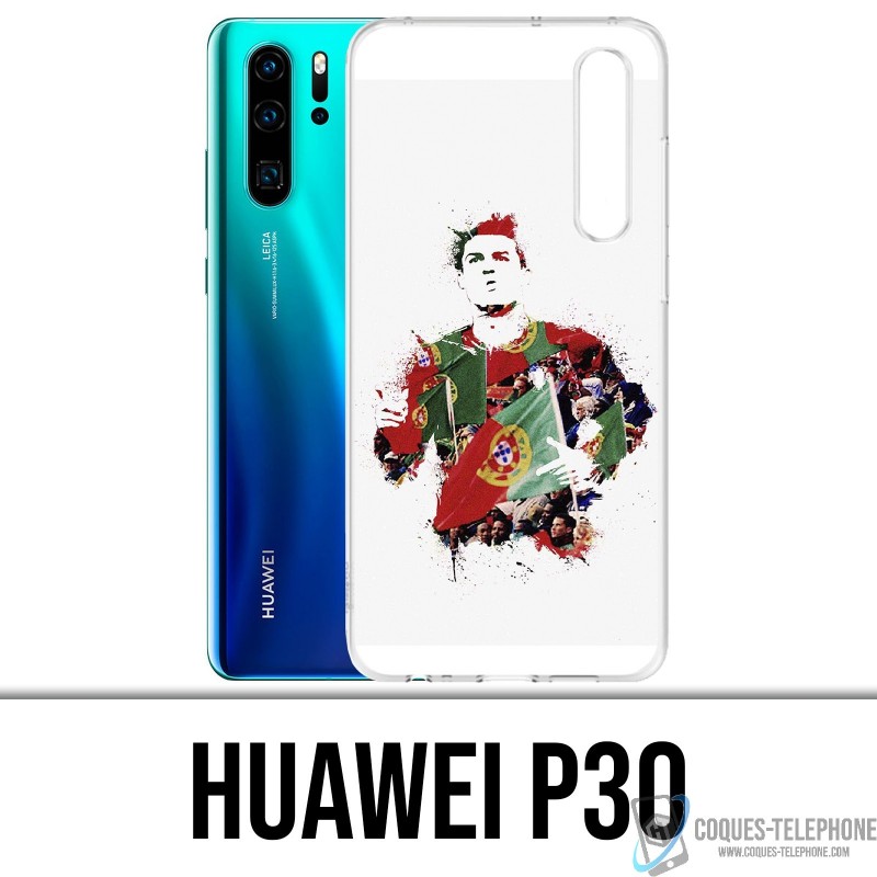Coque Huawei P30 - Ronaldo Football Splash