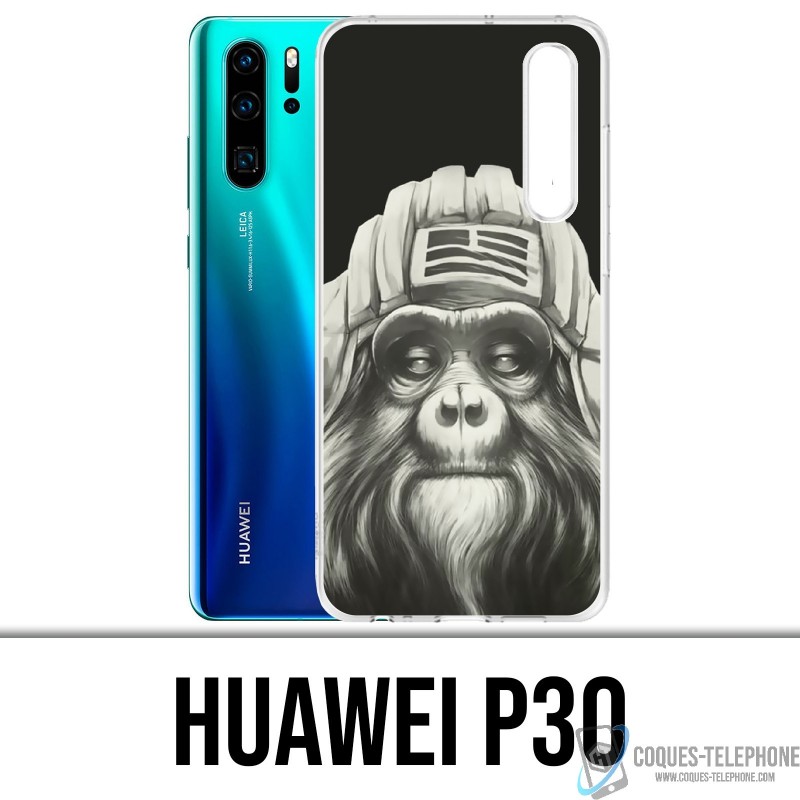 Case Huawei P30 - Monkey Monkey Aviator