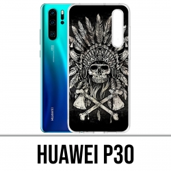 Case Huawei P30 - Skull Head Feathers