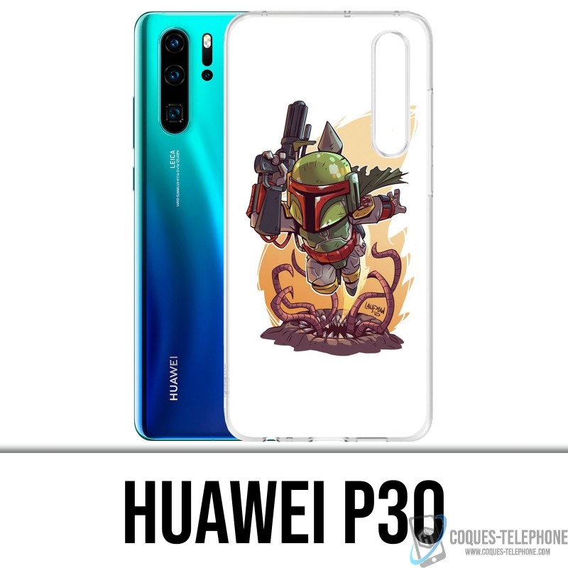 Huawei P30 Case - Star Wars Boba Fett Cartoon