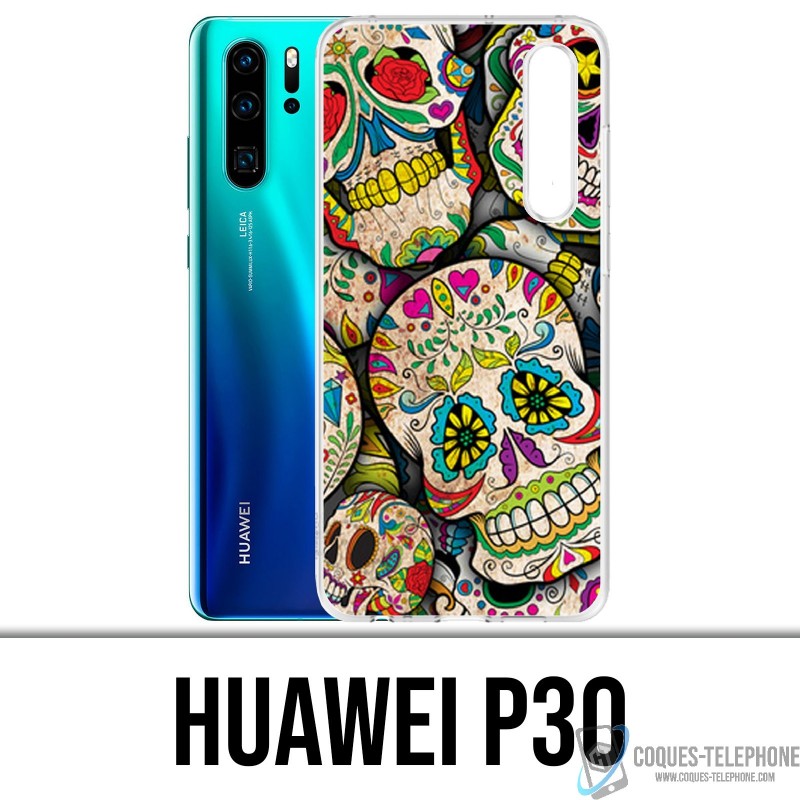 Custodia Huawei P30 - Cranio di zucchero