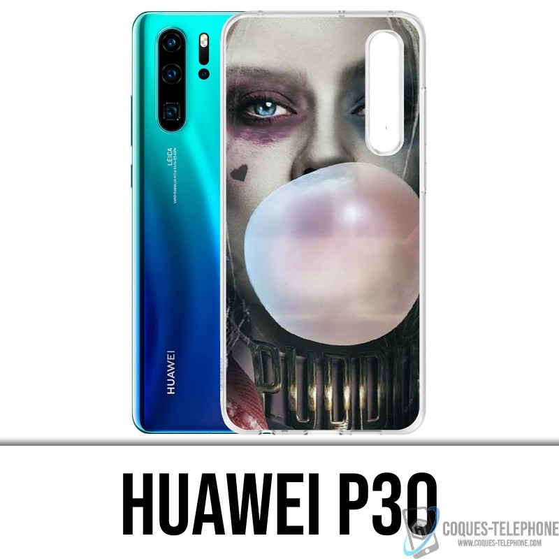 Case Huawei P30 - Suicide Squad Harley Quinn Bubble Gum