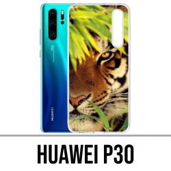 Coque Huawei P30 - Tigre Feuilles