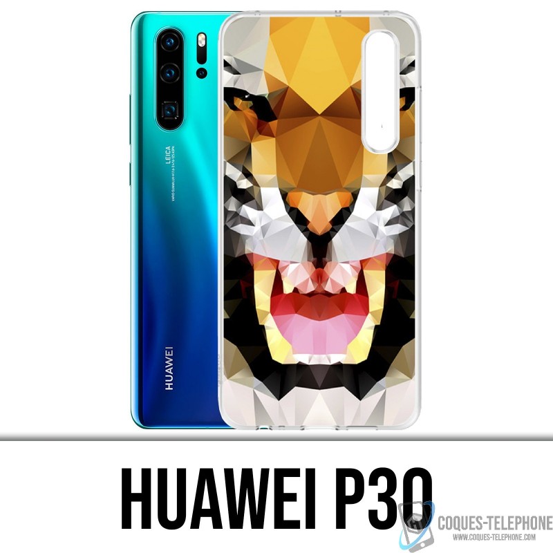 Coque Huawei P30 - Tigre Geometrique