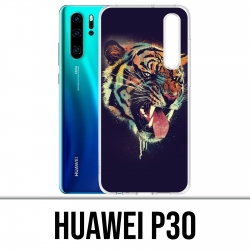 Huawei Custodia P30 - Tiger Painting