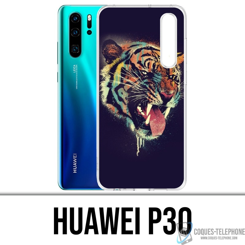 Huawei Custodia P30 - Tiger Painting