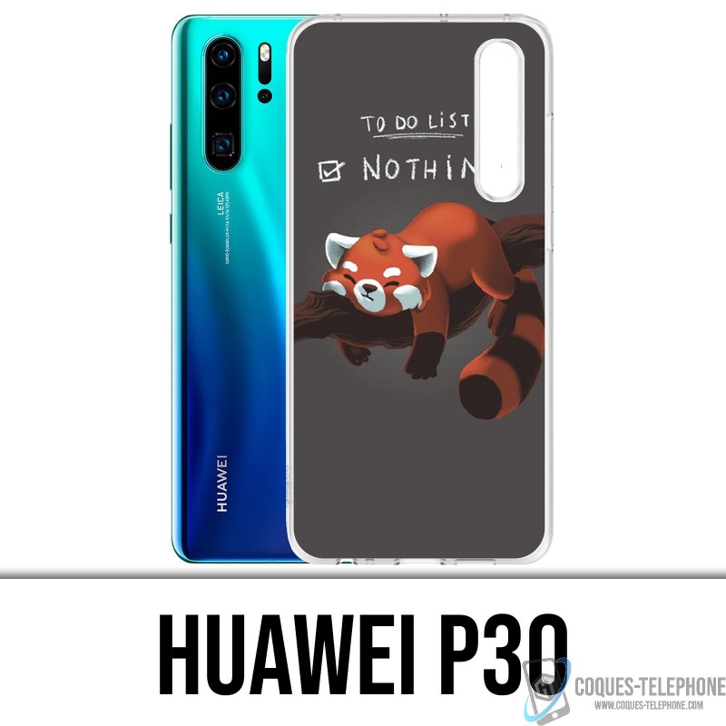 Case Huawei P30 - To Do List Panda Red