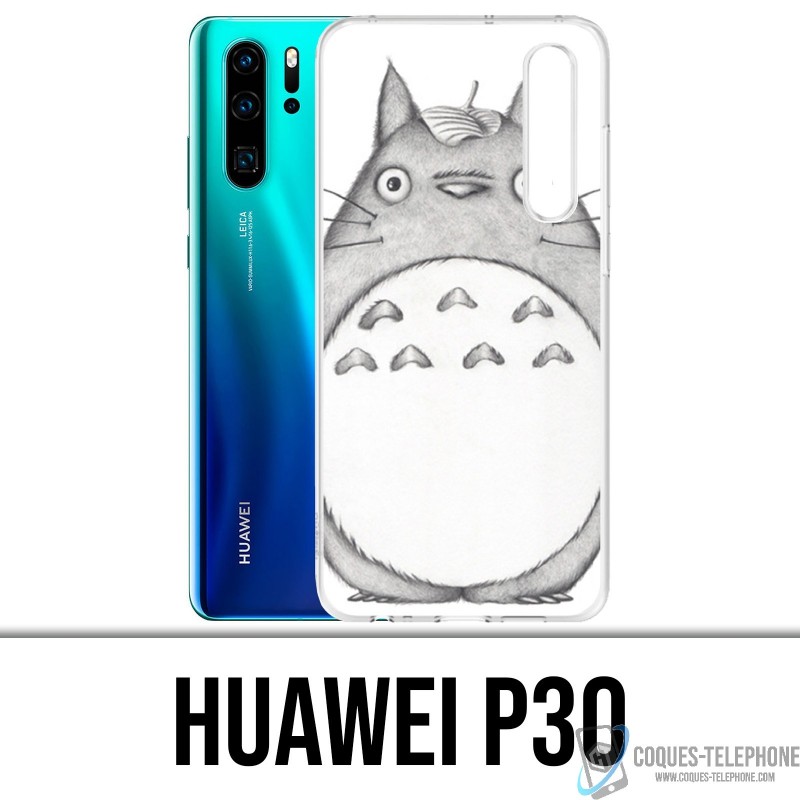 Case Huawei P30 - Totoro Drawing