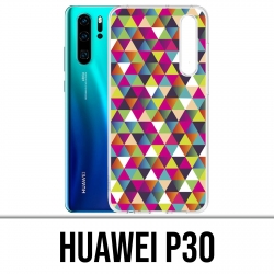 Huawei P30 Custodia - Triangolo multicolore