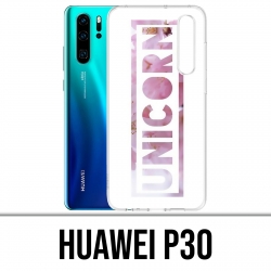 Coque Huawei P30 - Unicorn Fleurs Licorne
