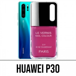 Coque Huawei P30 - Vernis Paris Rose
