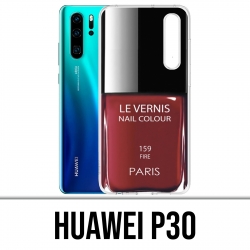 Coque Huawei P30 - Vernis Paris Rouge