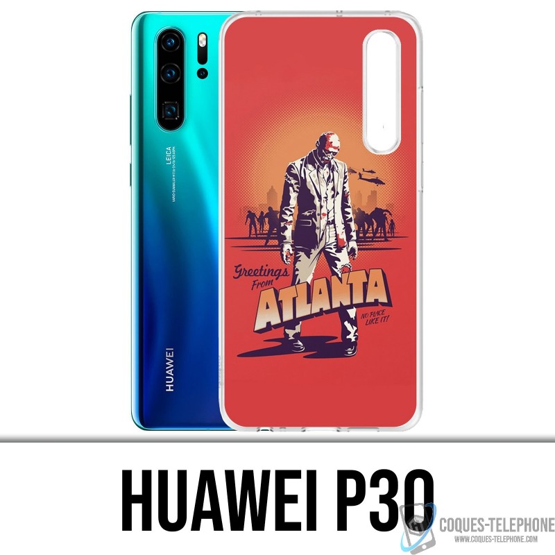 Case Huawei P30 - Grüße von Walking Dead aus Atlanta