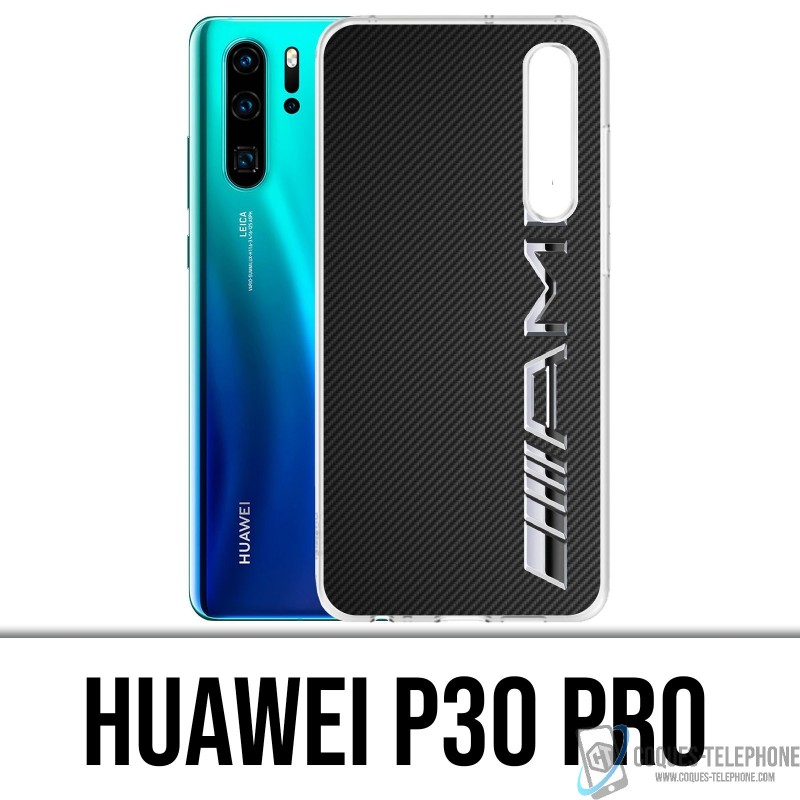 Huawei P30 PRO Custodia - Logo Amg Carbon