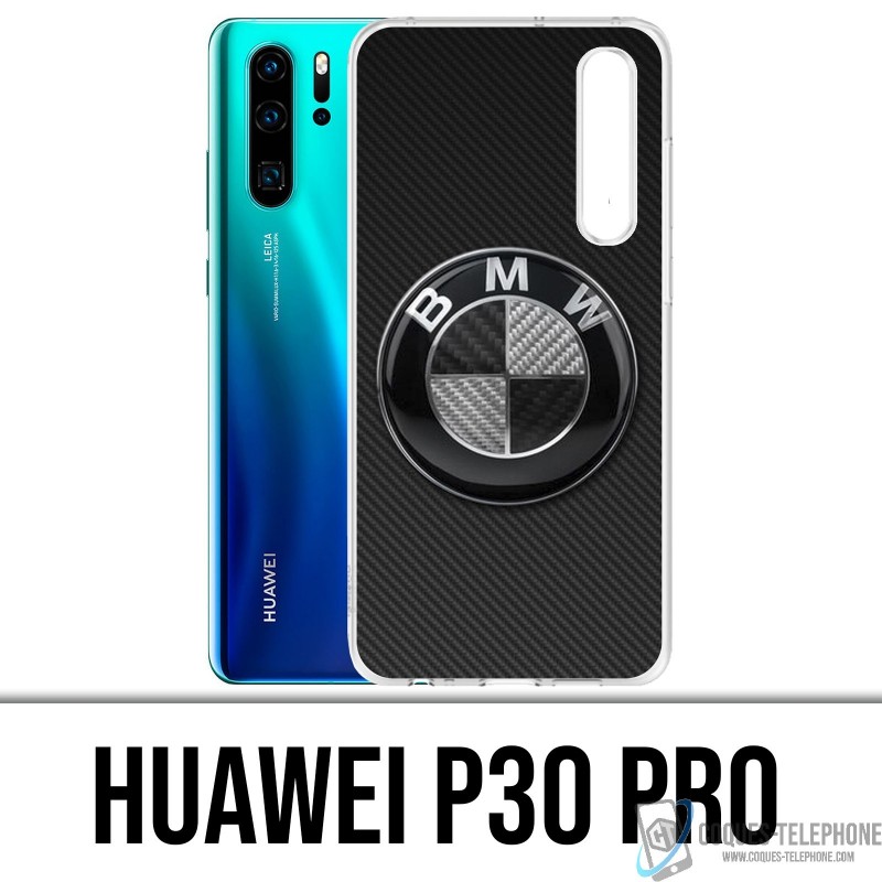 Funda Huawei P30 PRO - Logotipo de carbono Bmw