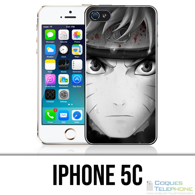 Custodia per iPhone 5C - Naruto in bianco e nero