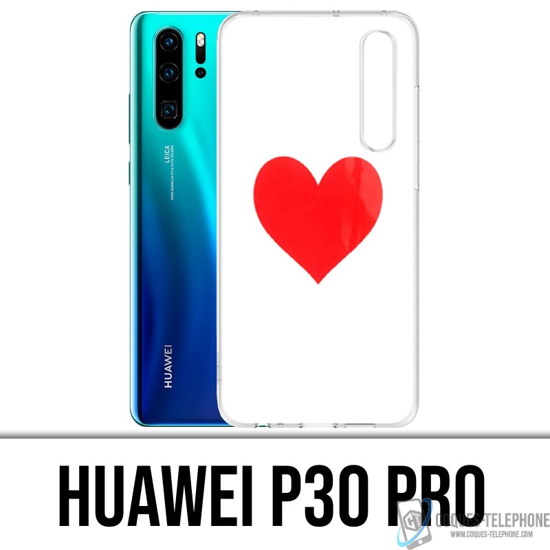 Huawei P30 PRO Custodia - Cuore rosso