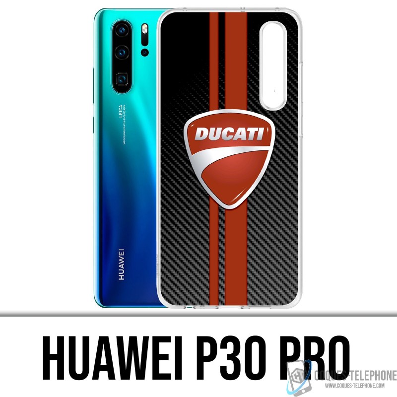 Huawei P30 PRO Funda - Ducati Carbon