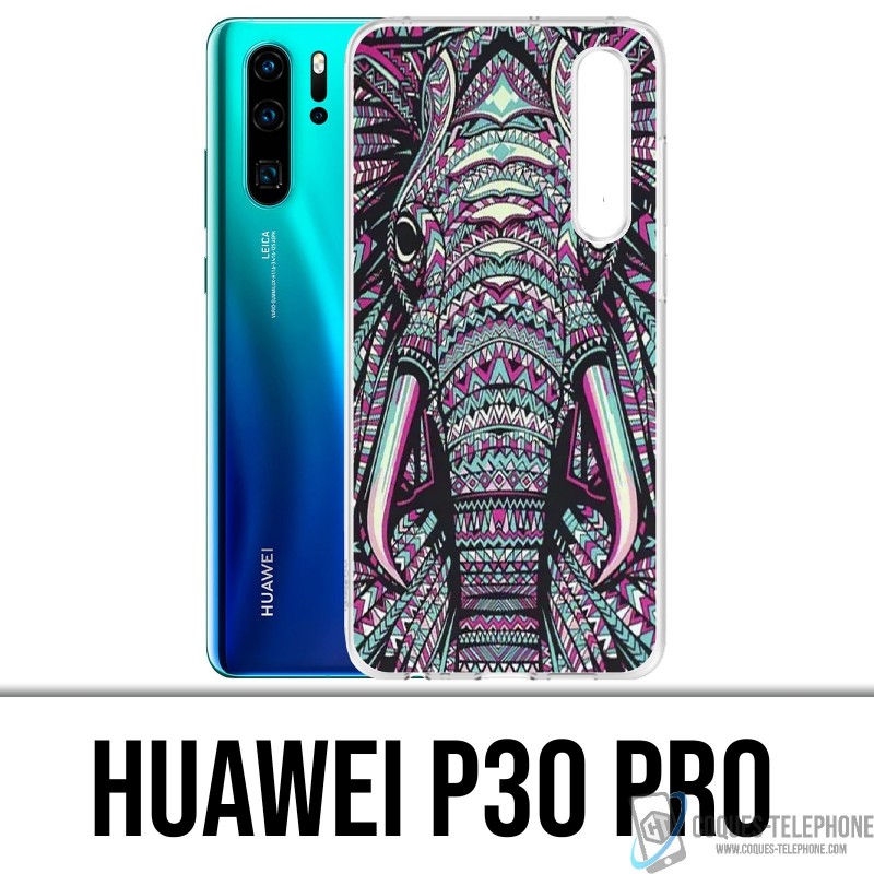 Case Huawei P30 PRO - Colored Aztec Elephant