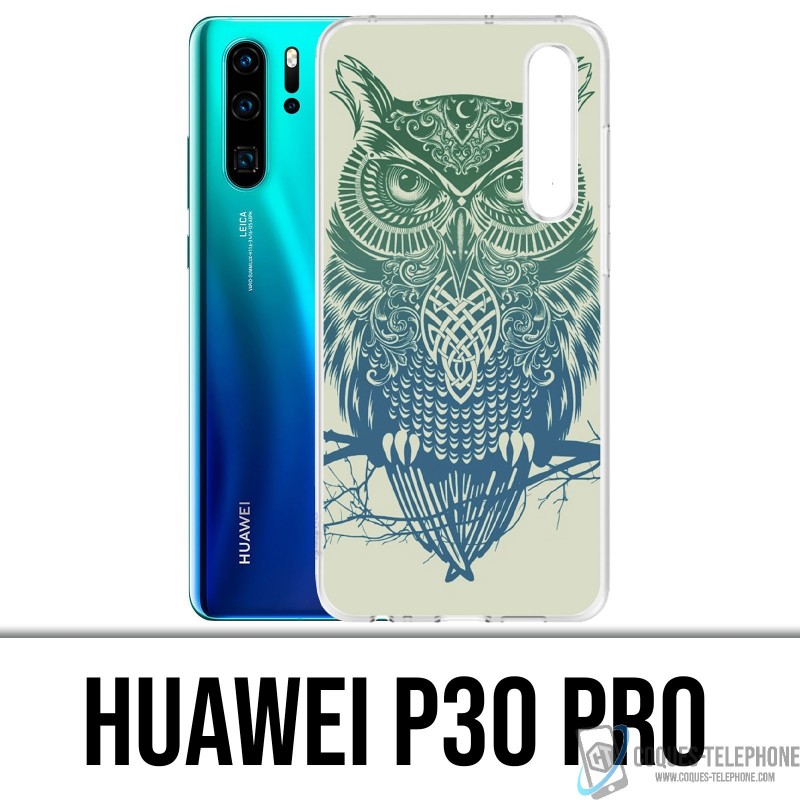 Coque Huawei P30 PRO - Hibou Abstrait