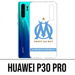 Coque Huawei P30 PRO - Logo Om Marseille Blanc