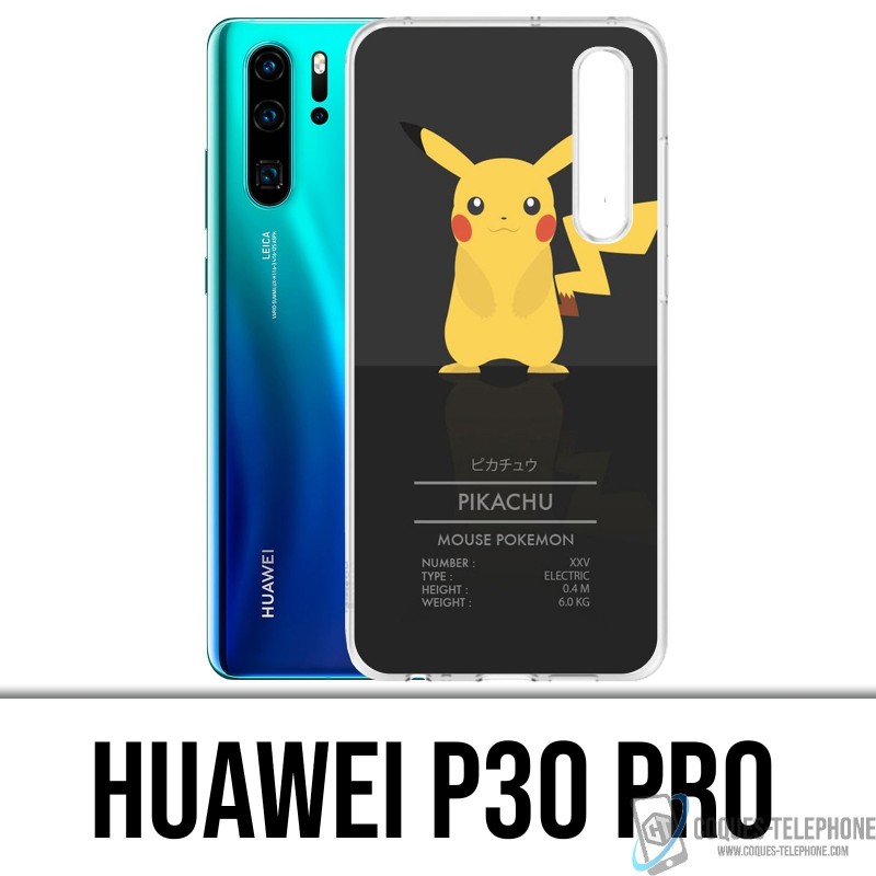Funda del P30 PRO de Huawei - Tarjeta de identificación de Pokémon Pikachu