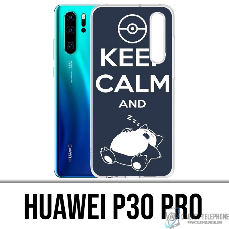 Huawei P30 PRO Case - Pokémon Ronflex Keep Calm