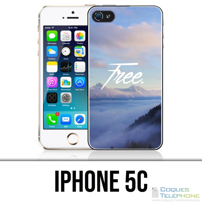 Coque iPhone 5C - Paysage Montagne Free