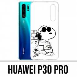 Coque Huawei P30 PRO - Snoopy Noir Blanc