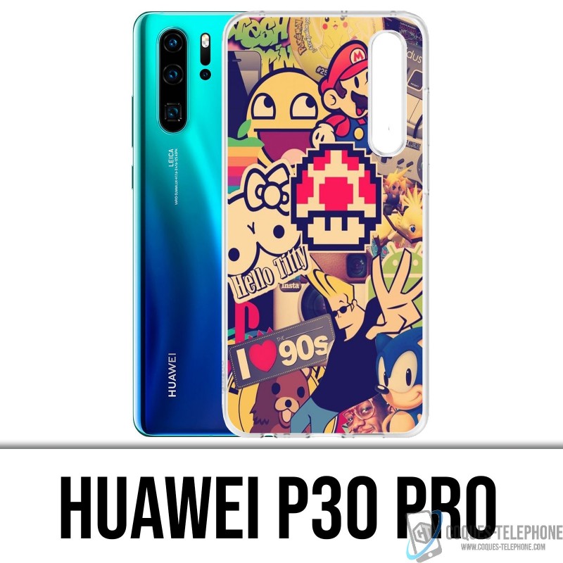 Huawei P30 PRO Custodia - Adesivi d'epoca 90S