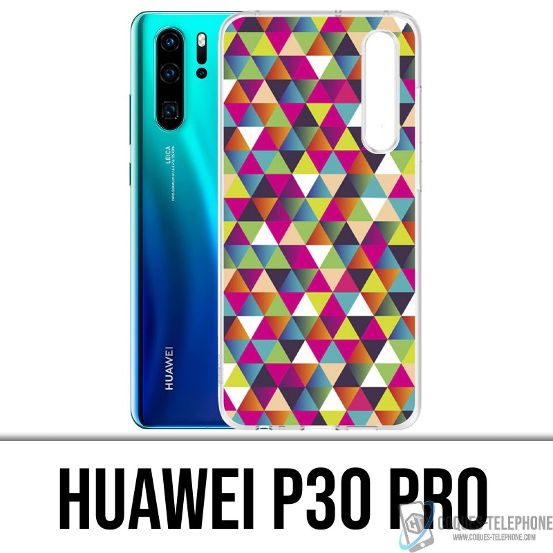 Huawei P30 PRO Custodia - Triangolo multicolore
