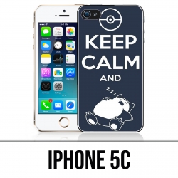 Coque iPhone 5C - Pokémon Ronflex Keep Calm